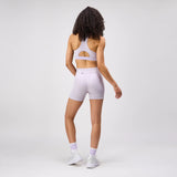 Bandit | Striped Cadence™ Scoop Neck Run Bra - Light Thistle