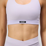 Bandit | Striped Cadence™ Scoop Neck Run Bra - Light Thistle