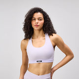 Bandit | Striped Cadence™ Scoop Neck Run Bra - Light Thistle
