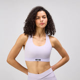 Bandit | Striped Cadence™ Scoop Neck Run Bra - Light Thistle