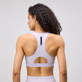 Bandit | Striped Cadence™ Scoop Neck Run Bra - Light Thistle