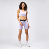 Bandit | Striped Cadence™ Scoop Neck Run Bra - Light Thistle