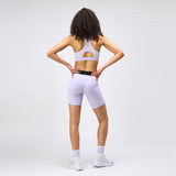 Bandit | Striped Cadence™ Scoop Neck Run Bra - Light Thistle