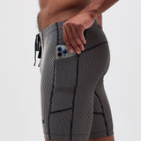 Bandit | Striped Cadence™ 7 Pocket Half Tights - Black with Chalk