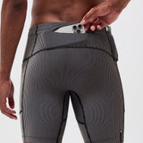 Bandit | Striped Cadence™ 7 Pocket Half Tights - Black with Chalk