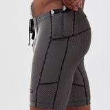 Bandit | Striped Cadence™ 7 Pocket Half Tights - Black with Chalk