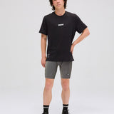 Bandit | Striped Cadence™ 7 Pocket Half Tights - Black with Chalk