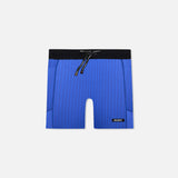 Bandit | Striped Cadence™ 5" Compression - Deep Peri Blue with Rust