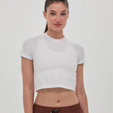 Bandit | Women's Mercury Seamless™ Crop Tee - White