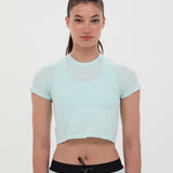 Bandit | Women's Mercury Seamless™ Crop Tee - Minty Blue