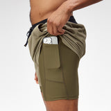 Bandit | Vento™ 4" 2-in-1 Short สำหรับผู้ชาย - สีดำ