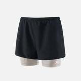 District Vision | Layered Trail Shorts - Black/Dove