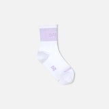 Bandit | Lite Run™️ Ribbed Socks - White With Light Thistle - 2 Pack