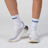 Bandit | Lite Run™️ Quarter Socks - White with Space Blue - 2 Pack