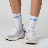 Bandit | Lite Run™️ Quarter Socks - White with Skyline - แพ็ค 2 คู่