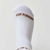 Bandit | Lite Run™️ Quarter Socks - White with Nutmeg - 2 Pack