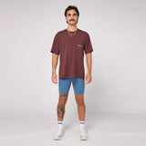 Bandit | The Community Tee, Unisex - Chocolate with Smokey Blue