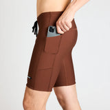 Bandit | Cadence™ Next Gen 7 Pocket Half Tights - Deep Amber Brown