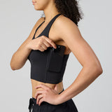 Bandit | Stamina™ Scoop Neck Race Crop - สีดำ