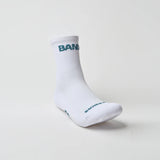 Bandit | Lite Run™ Quarter Socks - WHITE/DEEP TEAL - 2 Pack