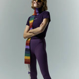 District Vision | เสื้อยืดแขนสั้นรัดรูปผู้หญิง น้ำหนักเบา - สีพลัม