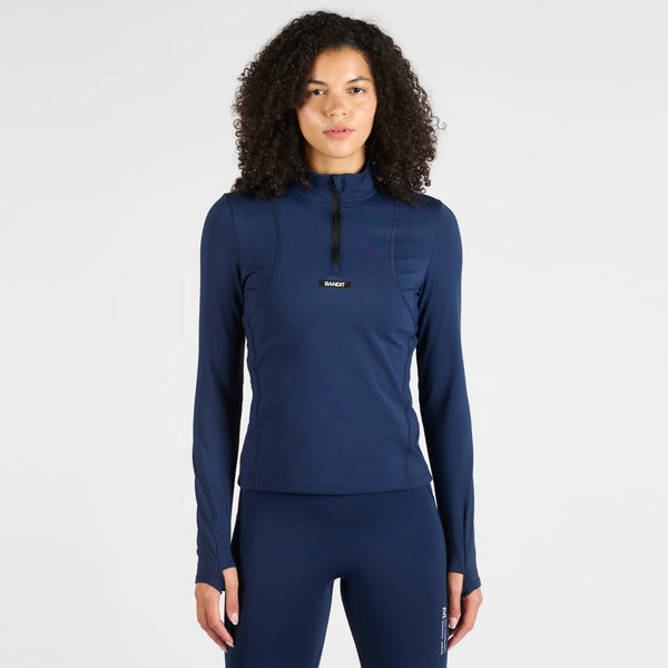 Bandit | Brushed Stamina™ Women's Cold Weather Quarter Zip - Navy