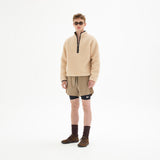 District Vision | Layered Pocketed Trail Shorts - Morel/Black
