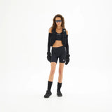 District Vision | Twin Layer Long Line Bra - Black