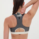 Bandit | Striped Cadence™ Run Bra - Black with Chalk