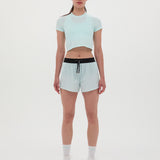 Bandit | Women's Mercury Seamless™ Crop Tee - Minty Blue
