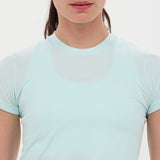 Bandit | Women's Mercury Seamless™ Crop Tee - Minty Blue