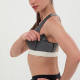 Bandit | Striped Cadence™ Run Bra - Black with Chalk