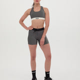 Bandit | Striped Cadence™ Run Bra - Black with Chalk