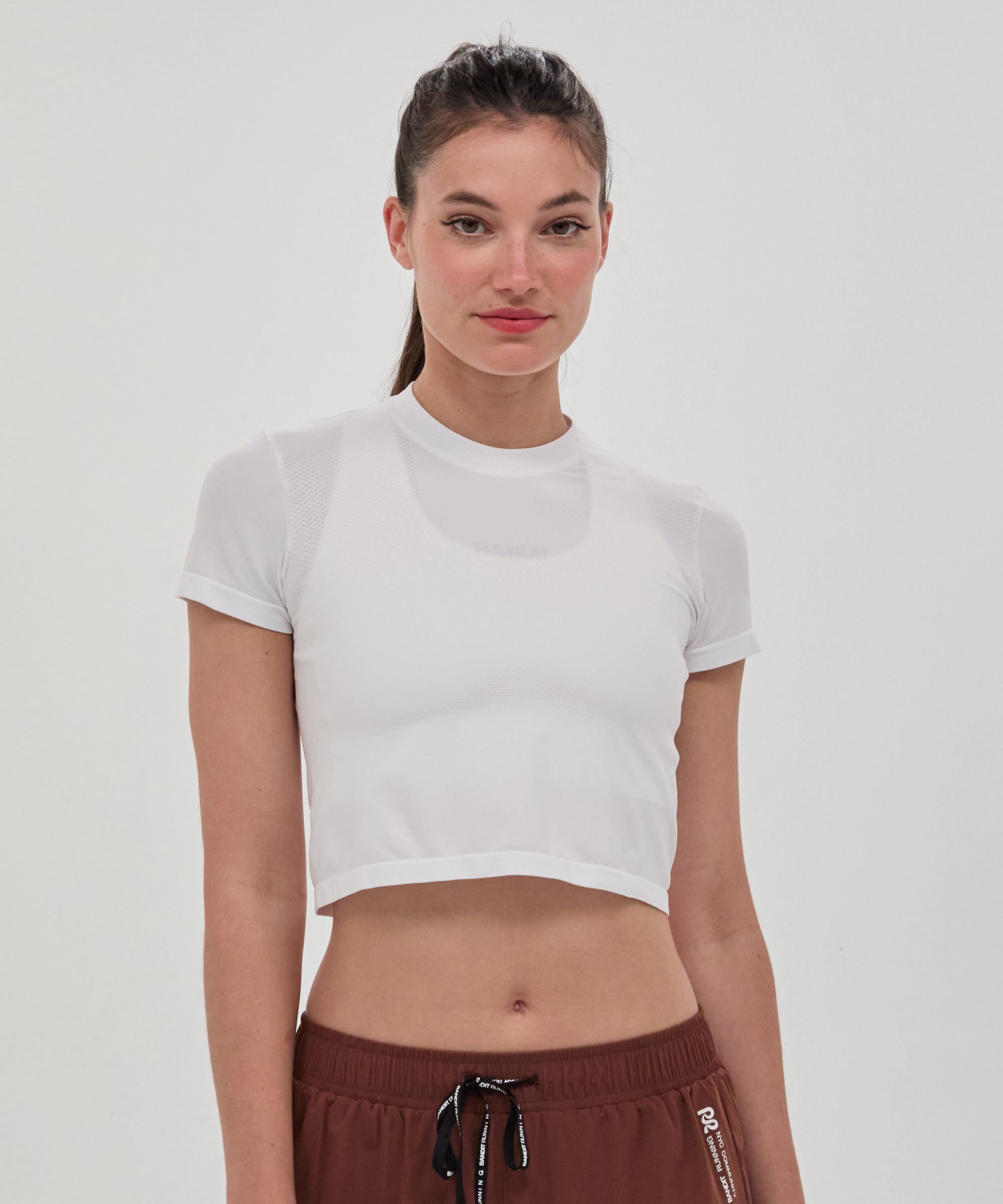 Bandit | Women's Mercury Seamless™ Crop Tee - White