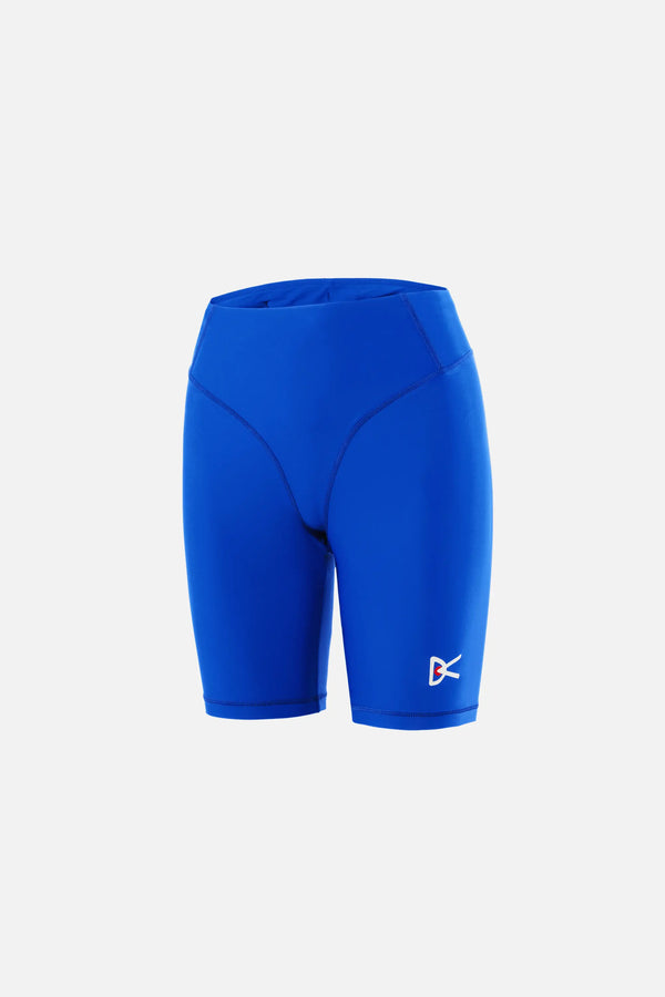District Vision |  Women's 9in Pocketed Half Tights - Surf Blue