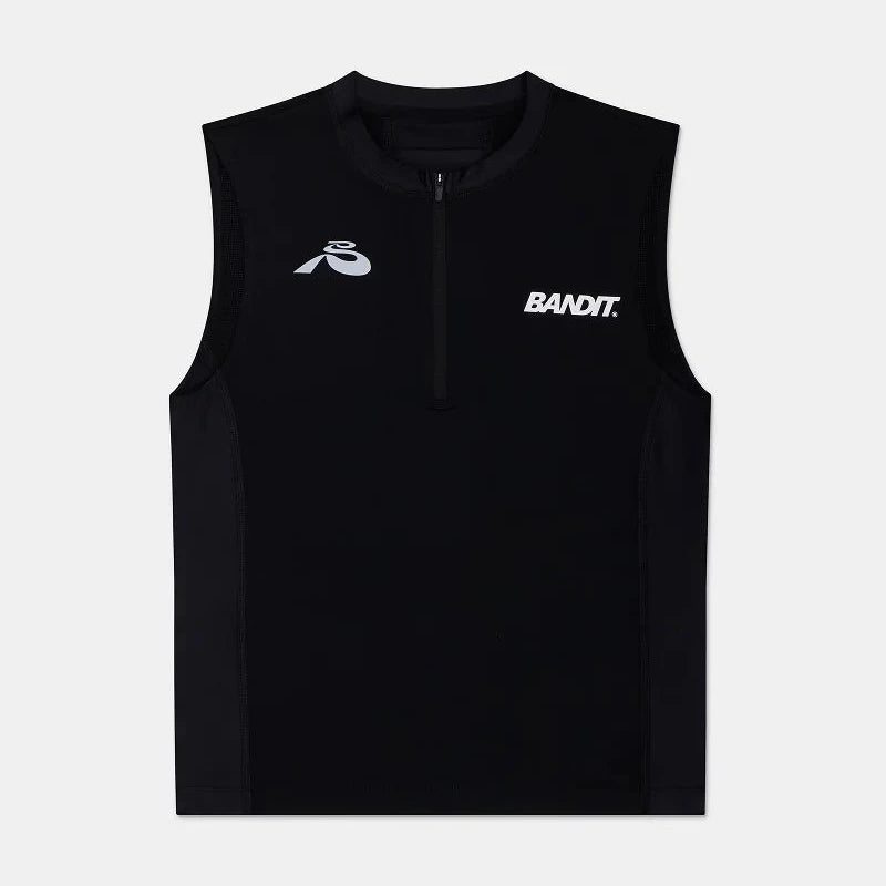 Bandit | Ares™ Distance Sleeveless Quarter Zip - Black – Machina Bandit | Ares™ Distance Sleeveless Quarter Zip - Black – Machina