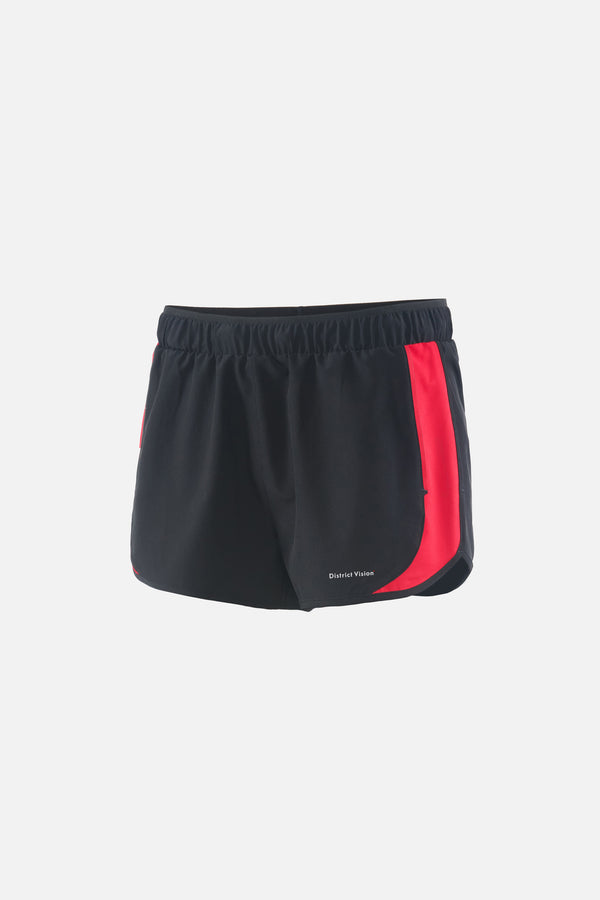 District Vision | 2in Paneled Training Shorts -  Black/Team Red