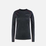 District Vision | Merino Long Sleeve Fitted Tee - Dark Heather