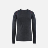 District Vision | Merino Long Sleeve Fitted Tee - Dark Heather