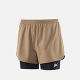 District Vision | Layered Trail Shorts - Morel/Black