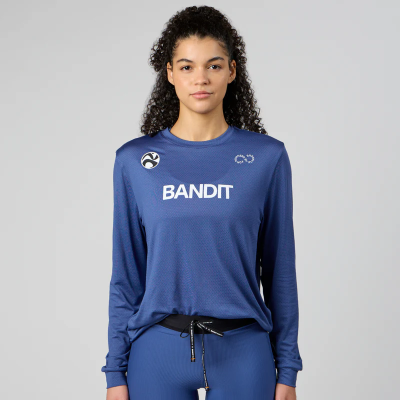 Bandit | Micromesh™ Current Runner เสื้อยืดแขนยาว - ยูนิเซ็กซ์ สีฟ้าสเปซ