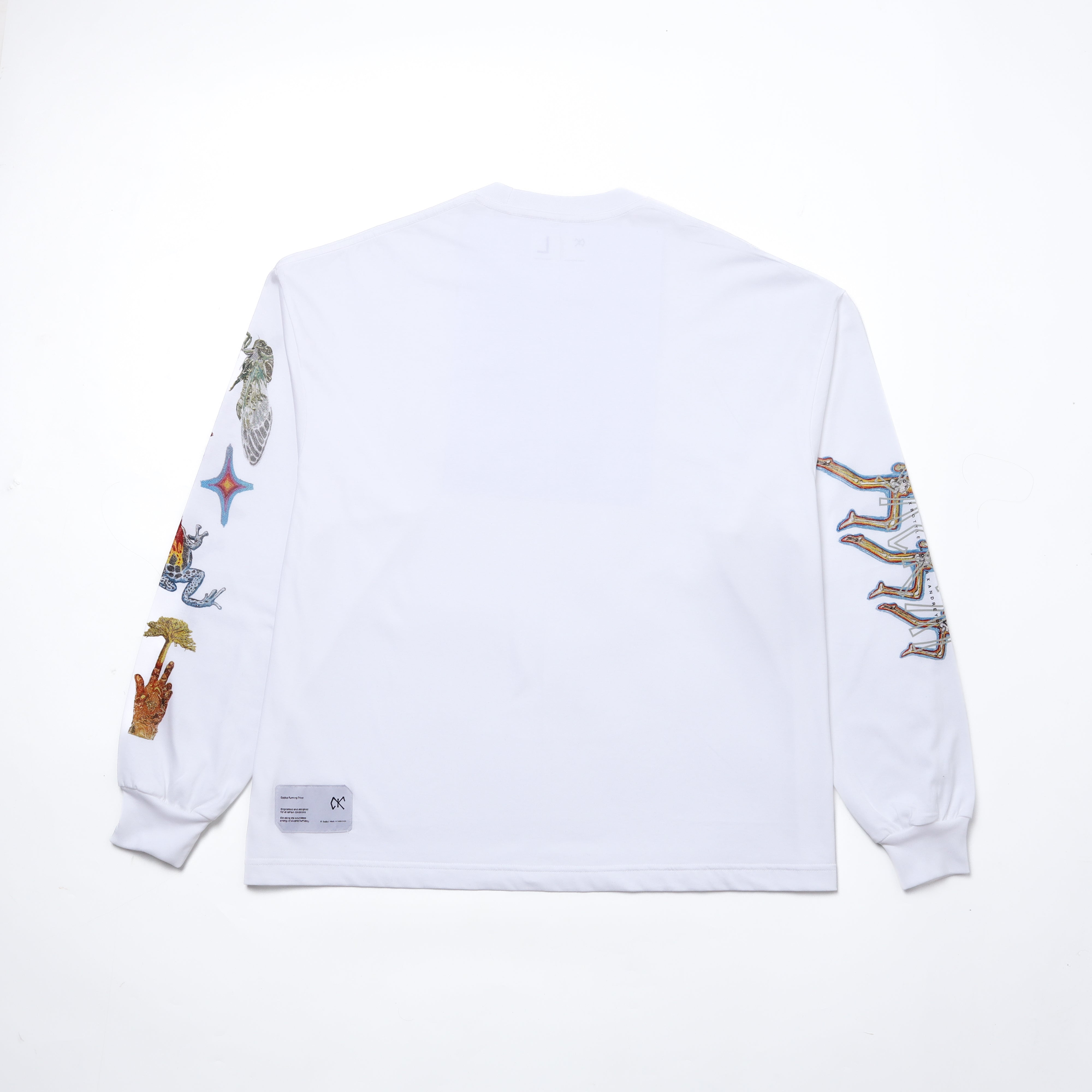 Saqkai | Saqkai Tribe X Bottlesmoker X Andreyoga — Oversized Longsleeve T-Shirt - White