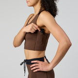 Bandit | Stamina™ Scoop Neck Race Crop - Umber