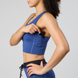 Bandit | Stamina™ Scoop Neck Race Crop - Space Blue