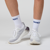 Bandit | Lite Run™️  Quarter Socks - White with Space Blue - 2 Pack