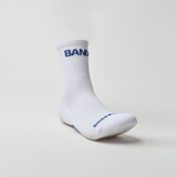 Bandit | Lite Run™️  Quarter Socks - White with Space Blue - 2 Pack