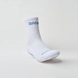 Bandit | Lite Run™️  Quarter Socks - White with Skyline - 2 Pack