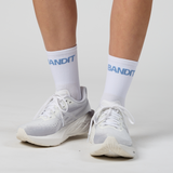 Bandit | Lite Run™️  Quarter Socks - White with Skyline - 2 Pack