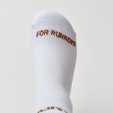 Bandit | Lite Run™️  Quarter Socks - White with Nutmeg - 2 Pack