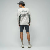 Hermanos Koumori | LS AOP Light Training T-Shirt - Silver Cloud / Balsam Green